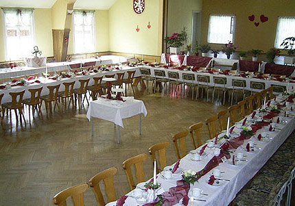 Der Saal bietet &uuml;ber 100 G&auml;sten Platz